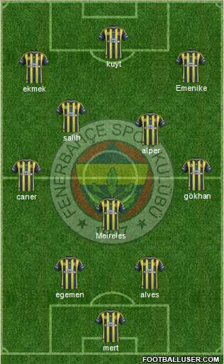 Fenerbahçe SK Formation 2013