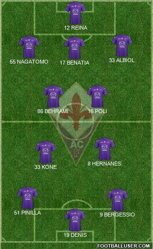 Fiorentina Formation 2013