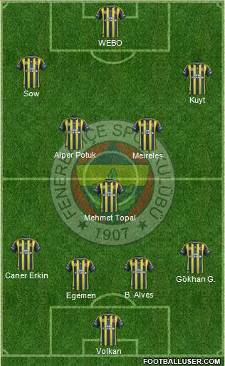 Fenerbahçe SK Formation 2013