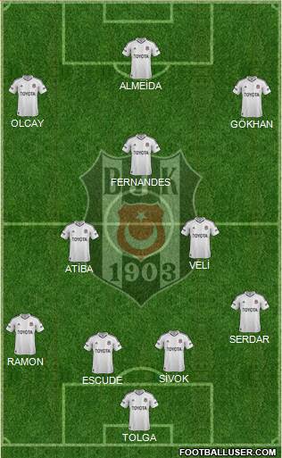 Besiktas JK Formation 2013