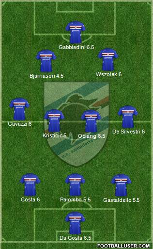 Sampdoria Formation 2013