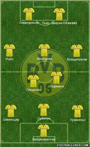 Borussia Dortmund Formation 2013
