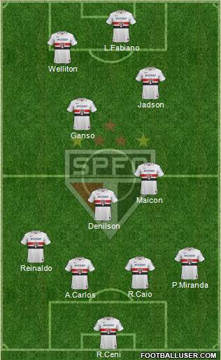 São Paulo FC Formation 2013