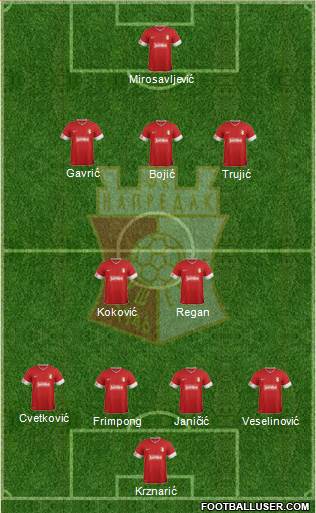 FK Napredak Krusevac Formation 2013