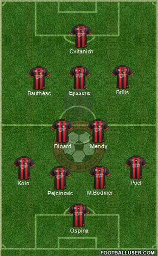 OGC Nice Côte d'Azur Formation 2013