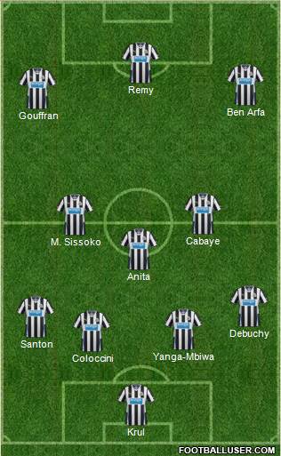 Newcastle United Formation 2013