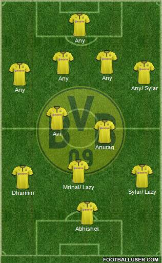 Borussia Dortmund Formation 2013