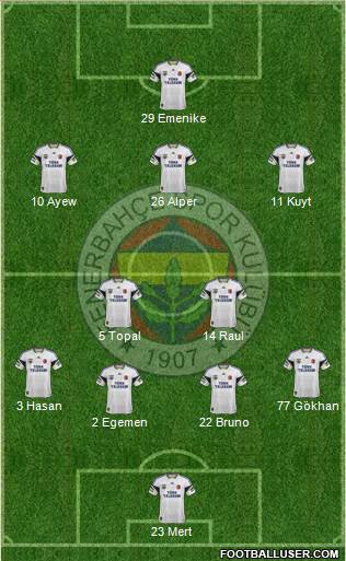 Fenerbahçe SK Formation 2013