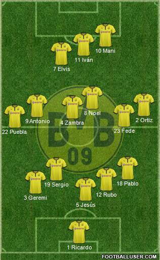 Borussia Dortmund Formation 2013