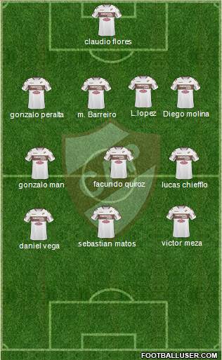 Platense football formation