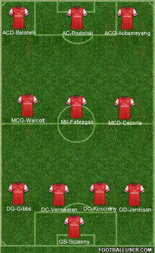 Arsenal Formation 2013