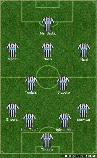 Newcastle United Formation 2013