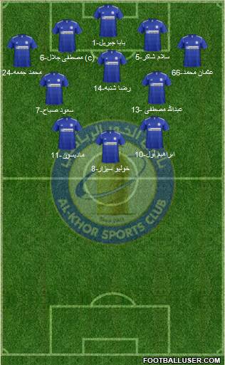 Al-Khor Sports Club Formation 2013