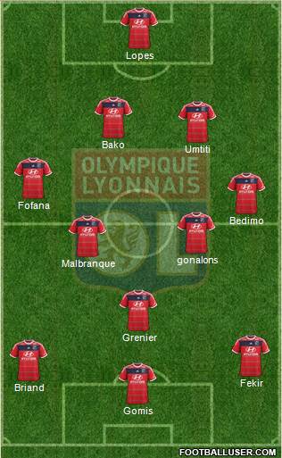 Olympique Lyonnais Formation 2013