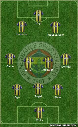 Fenerbahçe SK Formation 2013