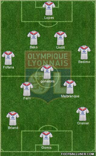 Olympique Lyonnais Formation 2013