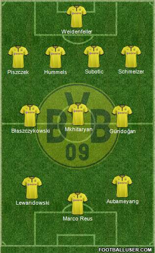 Borussia Dortmund Formation 2013