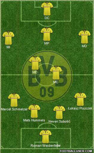 Borussia Dortmund Formation 2013