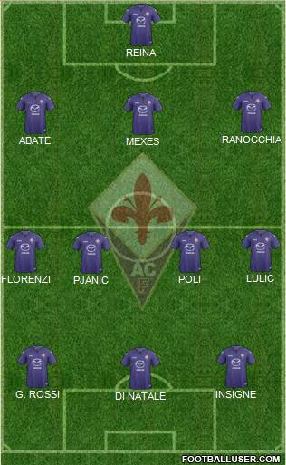 Fiorentina Formation 2013