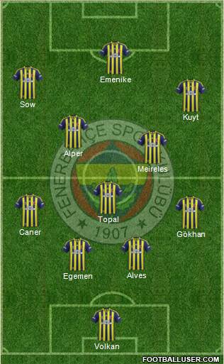 Fenerbahçe SK Formation 2013