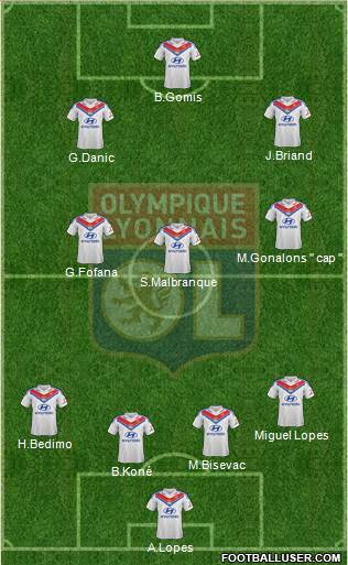 Olympique Lyonnais Formation 2013