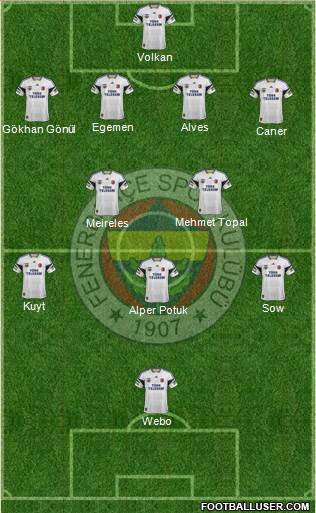 Fenerbahçe SK Formation 2013