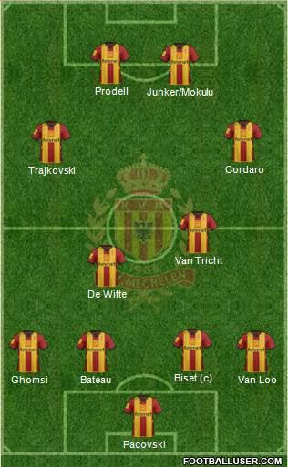 Yellow Red KV Mechelen Formation 2013