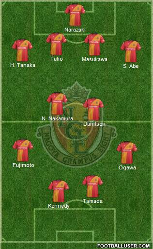 Nagoya Grampus 4-4-2 football formation