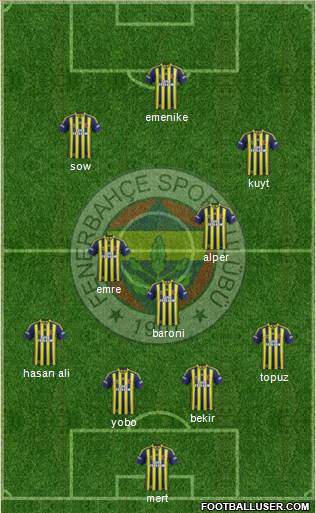 Fenerbahçe SK Formation 2013