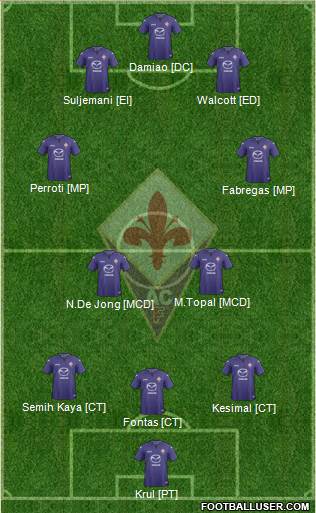 Fiorentina Formation 2013