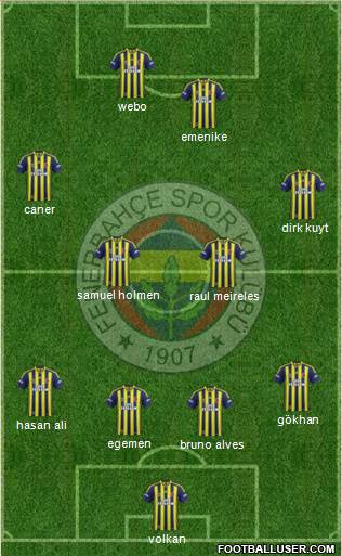 Fenerbahçe SK Formation 2013