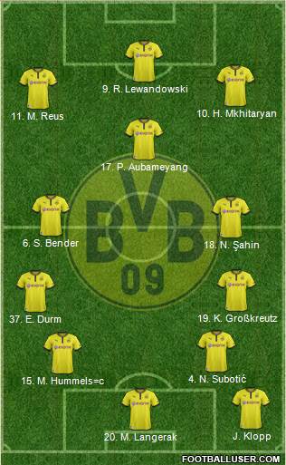 Borussia Dortmund Formation 2013