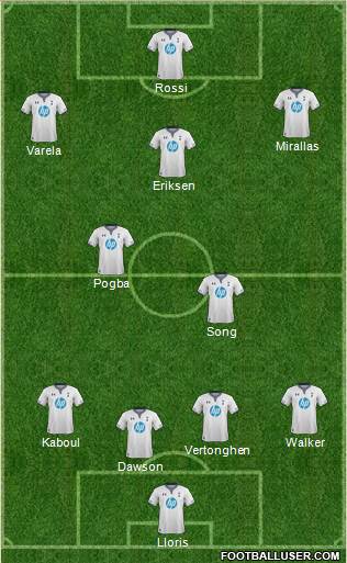 Tottenham Hotspur Formation 2013