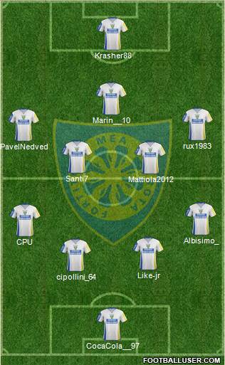 Carrarese football formation