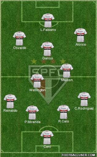 São Paulo FC Formation 2013