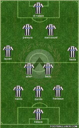 Udinese Formation 2013