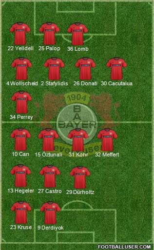 Bayer 04 Leverkusen Formation 2013