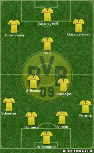 Borussia Dortmund Formation 2013