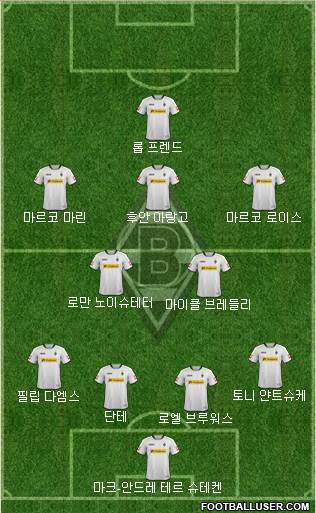 Borussia Mönchengladbach Formation 2013