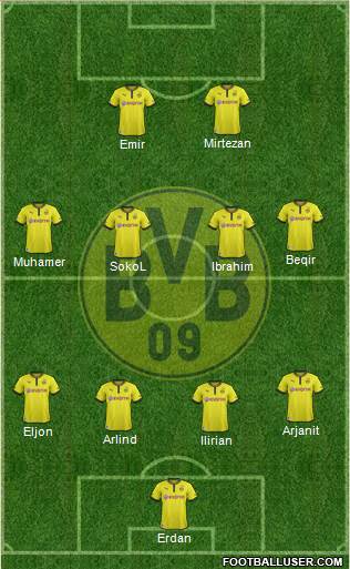 Borussia Dortmund Formation 2013