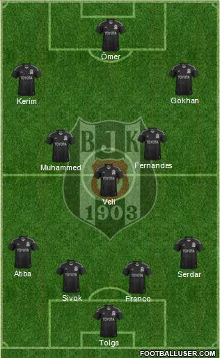 Besiktas JK Formation 2013