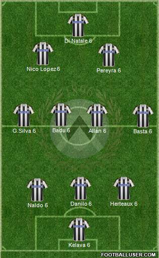 Udinese Formation 2013