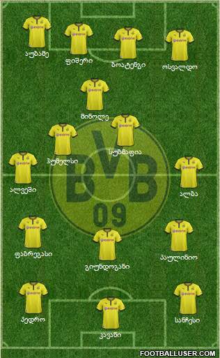 Borussia Dortmund Formation 2013