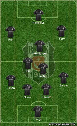 Besiktas JK Formation 2013