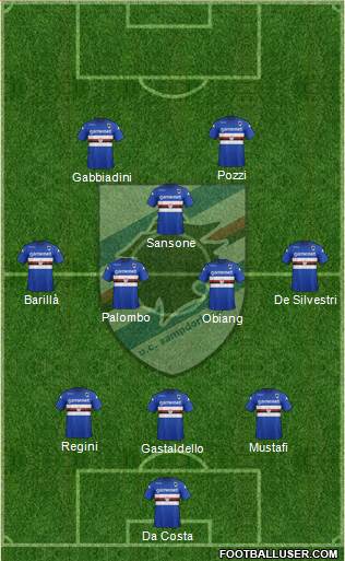 Sampdoria Formation 2013