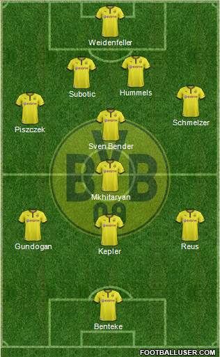 Borussia Dortmund Formation 2013