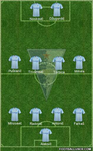 FK Spartak Zlatibor Voda Subotica Formation 2013
