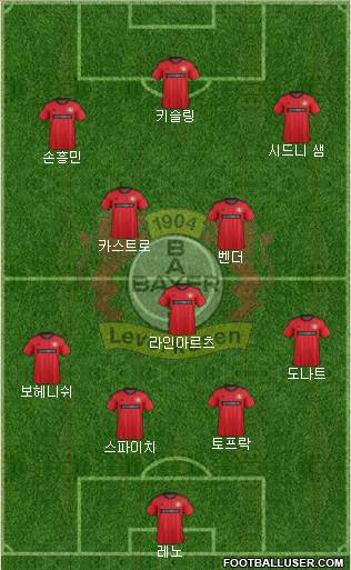 Bayer 04 Leverkusen Formation 2013