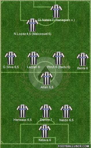 Udinese Formation 2013