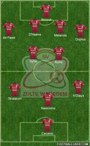 SV Zulte Waregem football formation